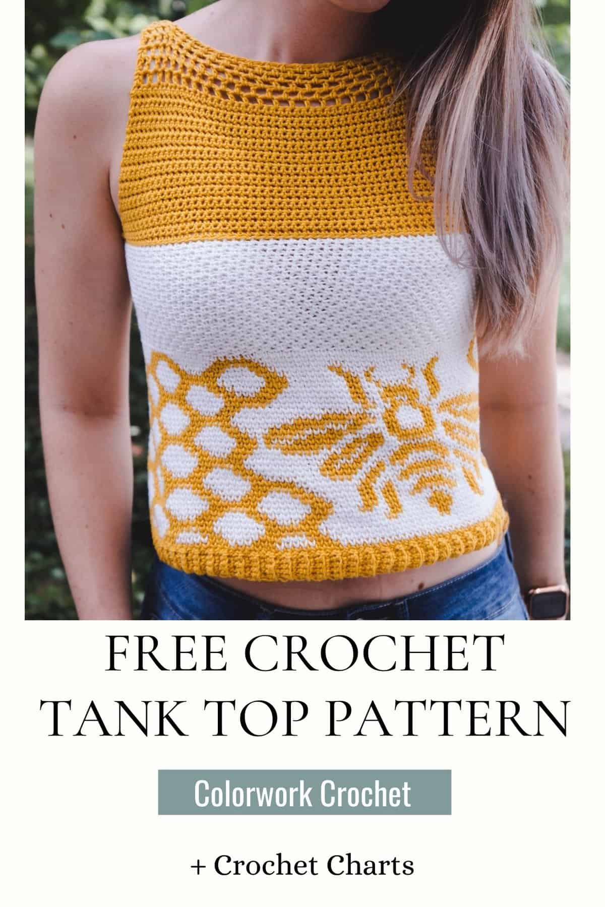 Queen Bee Crochet Tank Top Pattern - Briana K Designs
