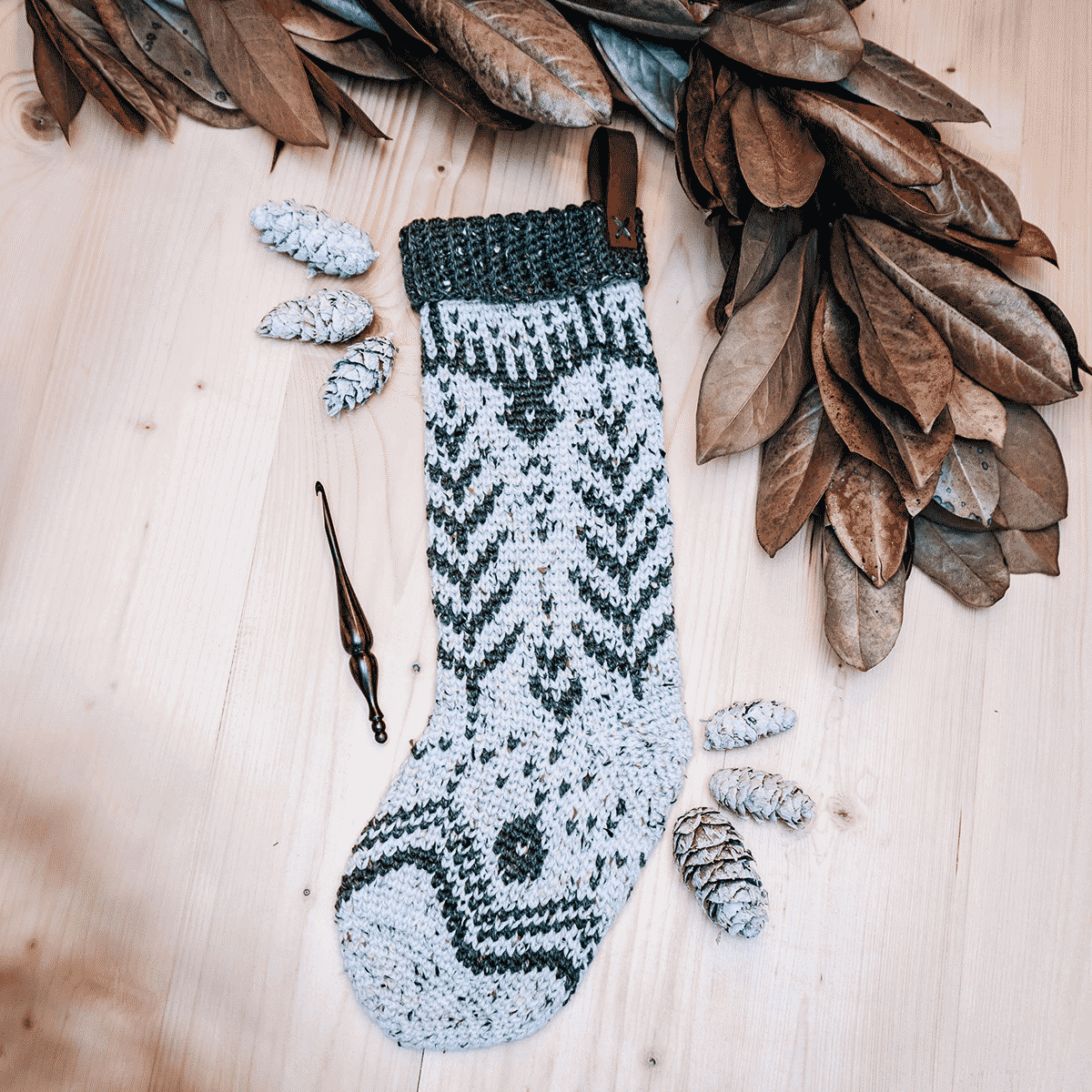 White Spruce Crochet Stocking Pattern