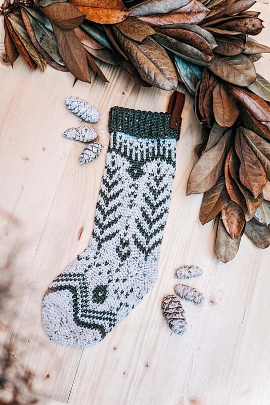 Knee sock knitting pattern,Knit Fair isle stocking pattern