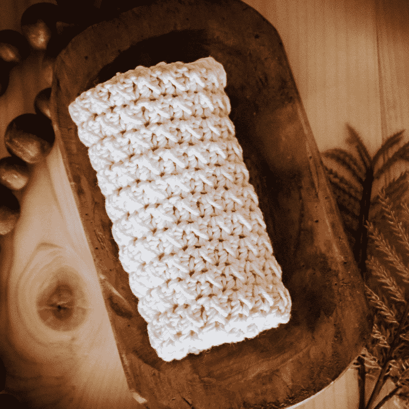 Even Moss Stitch Washcloth