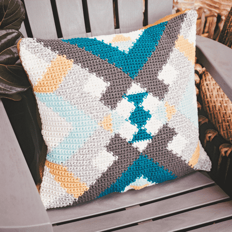Crocheted Quilted Pillow Cover Pattern