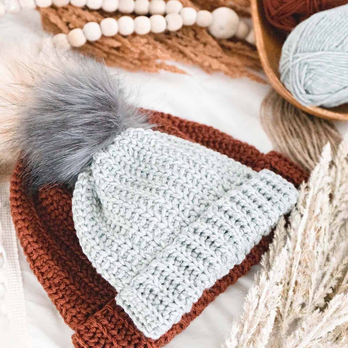 Crochet Knit Purl Free Hat Pattern