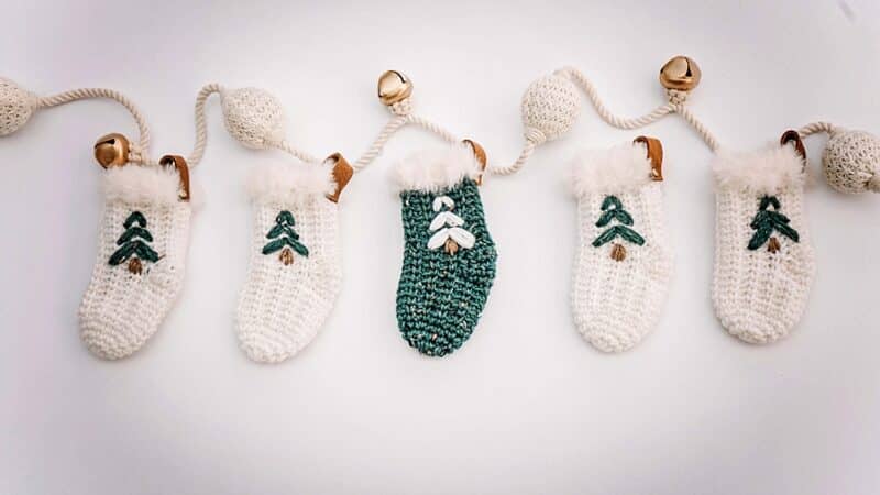 crochet stocking gift card holder