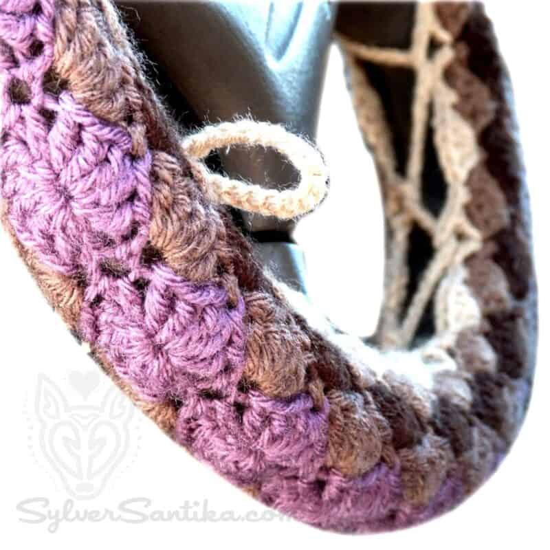 Free Granny Stripe Steering Wheel Cover Crochet Pattern