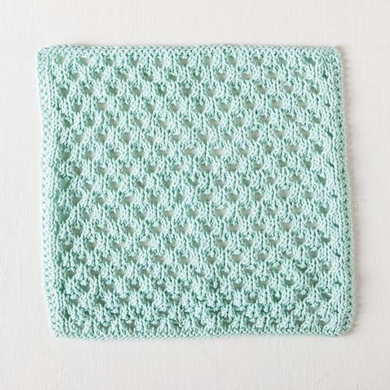 Honeycomb knit dishcloth pattern