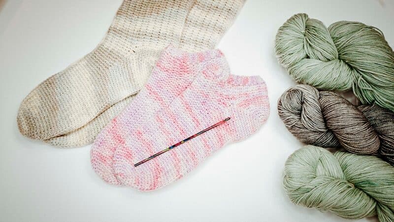 How to Crochet Socks and Customize Fit With Sizing Guides - Briana K Designs