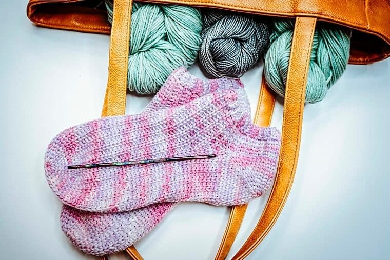 Bulky Crochet Sock - Easy Free Pattern For Cushy Slippers - Briana K Designs