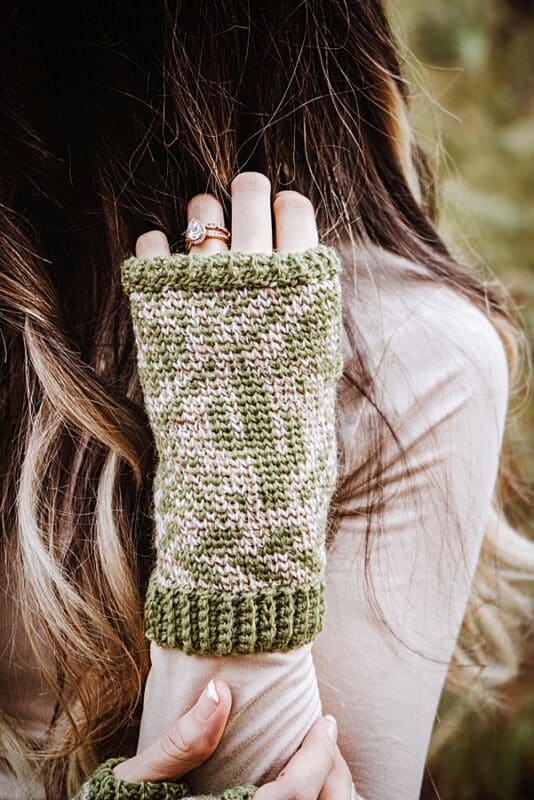 Cactus Crochet Fingerless Mittens