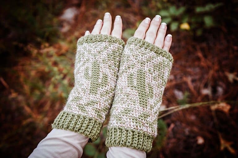 Cactus Crochet Fingerless Mittens