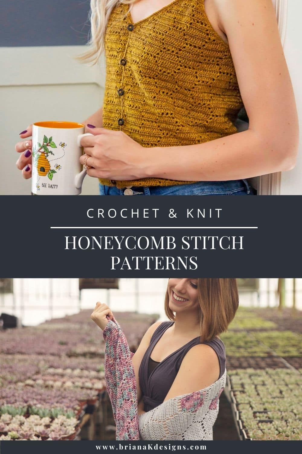 Knit and Crochet Honeycomb Stitch Patterns