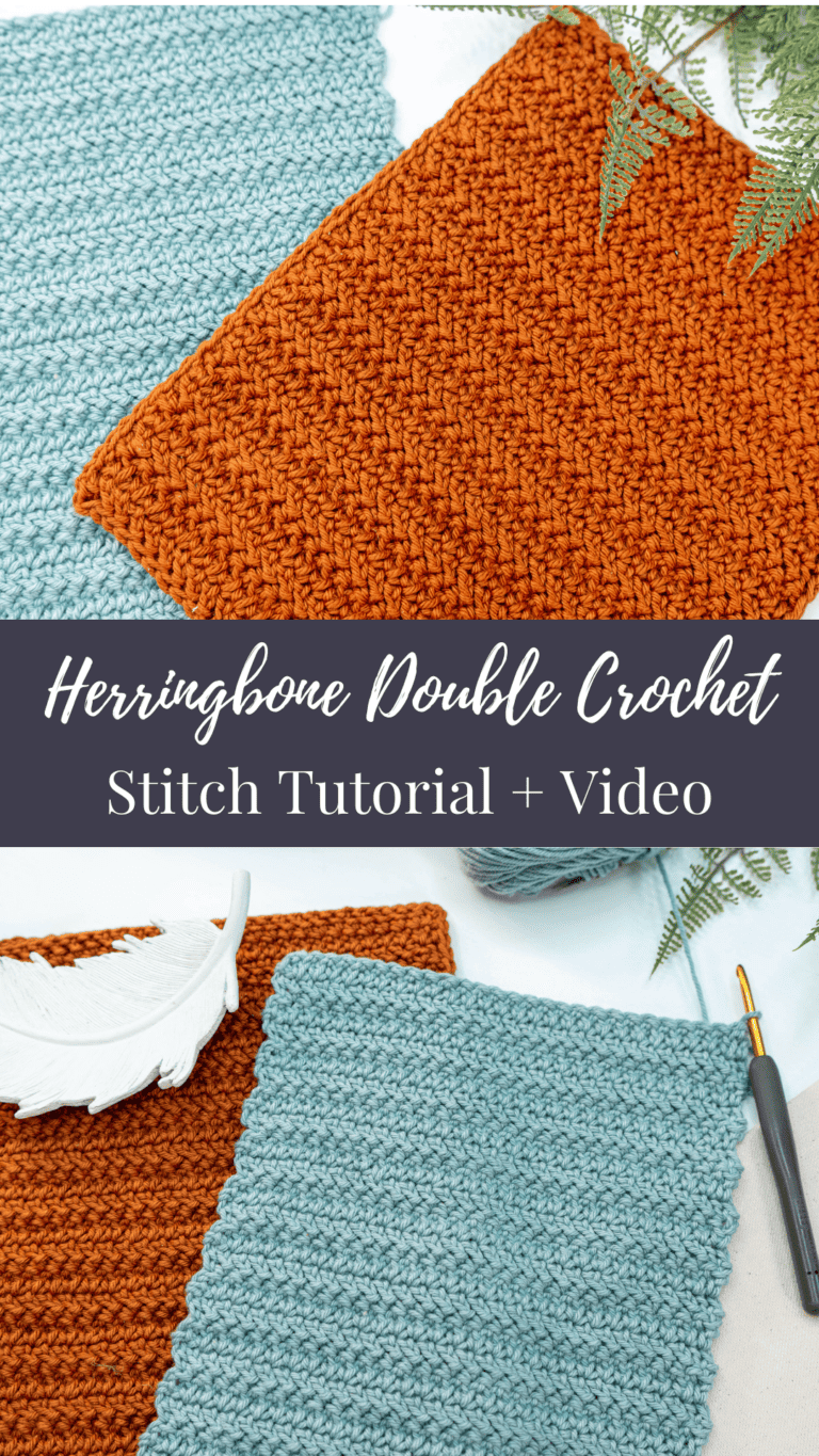 Herringbone Double Crochet Stitch Tutorial