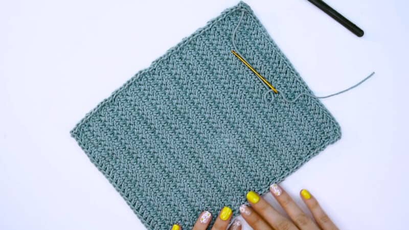 Herringbone Crochet Clutch free Pattern