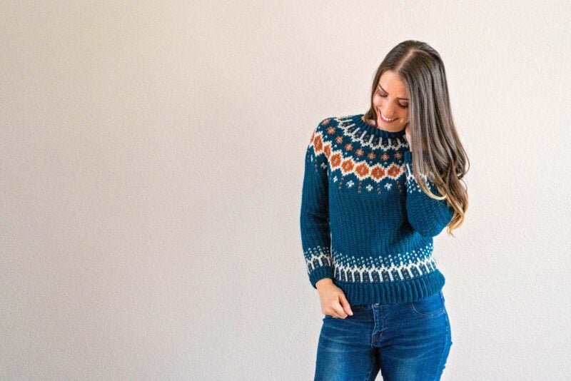 Crushin' on Crochet: A Knit Sweater Works For Both Sides of Fall - The Mom  Edit