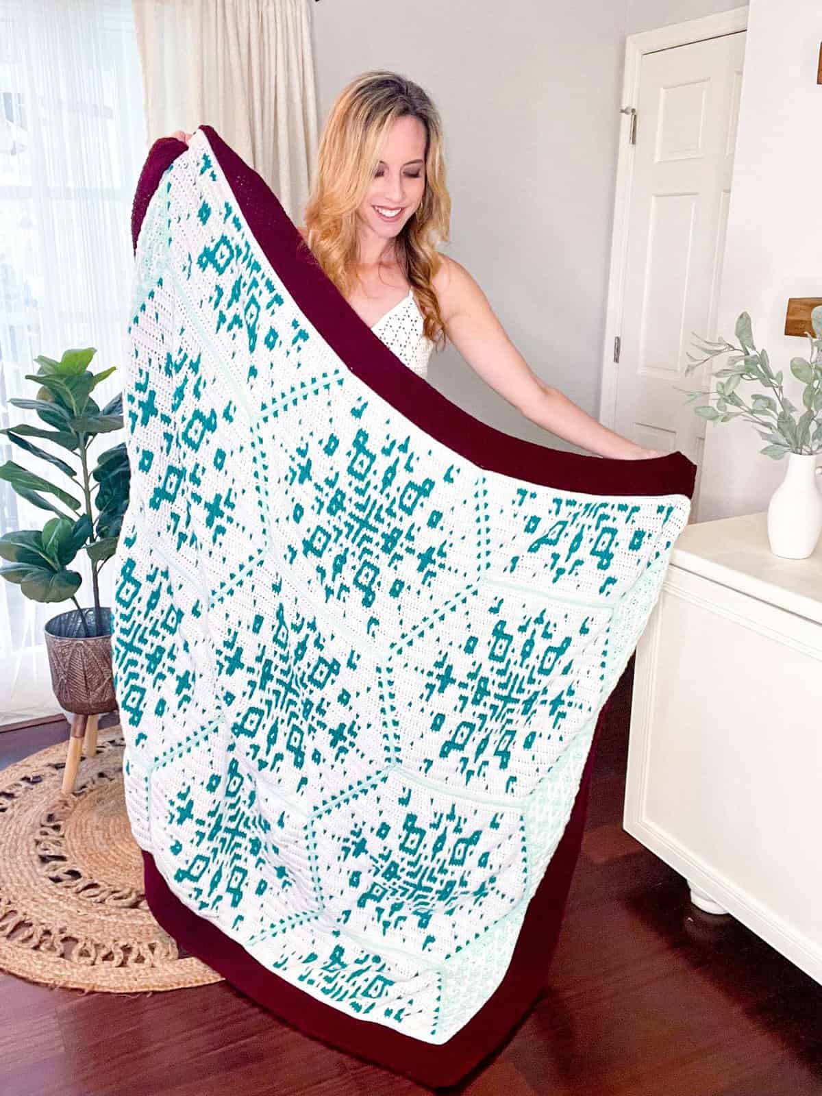 Aztecana - Mosaic Crochet Blanket, Patterns