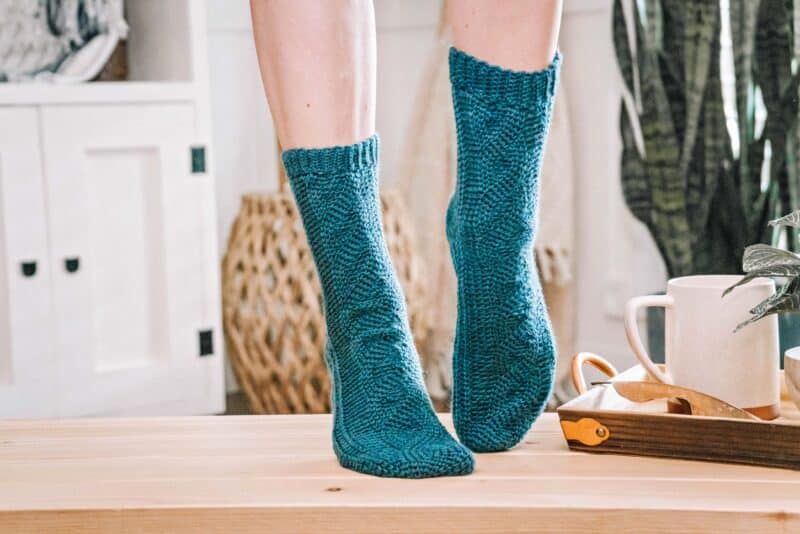 Cheshire Swirls Crochet Cable Mock Socks (9 of 40)