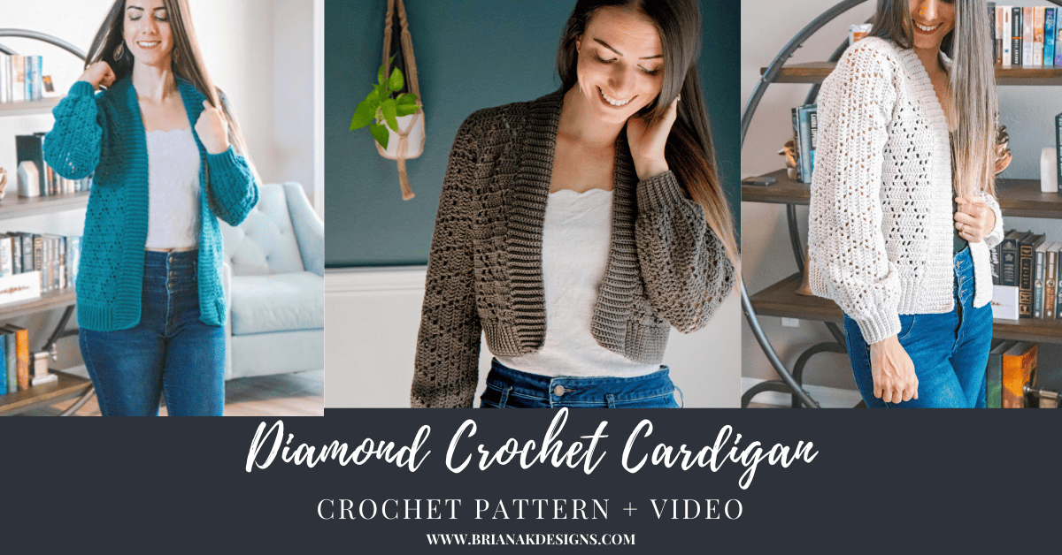 Diamond Crochet Cardigan + Video