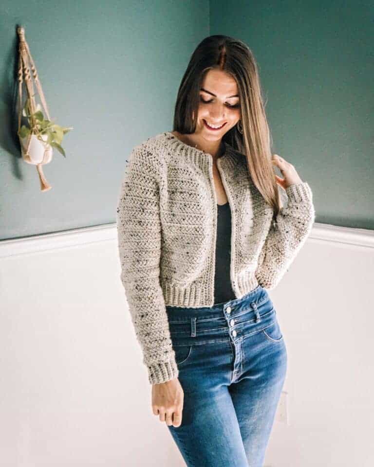 How to Crochet a Top Down Cardigan with an Optional Hood