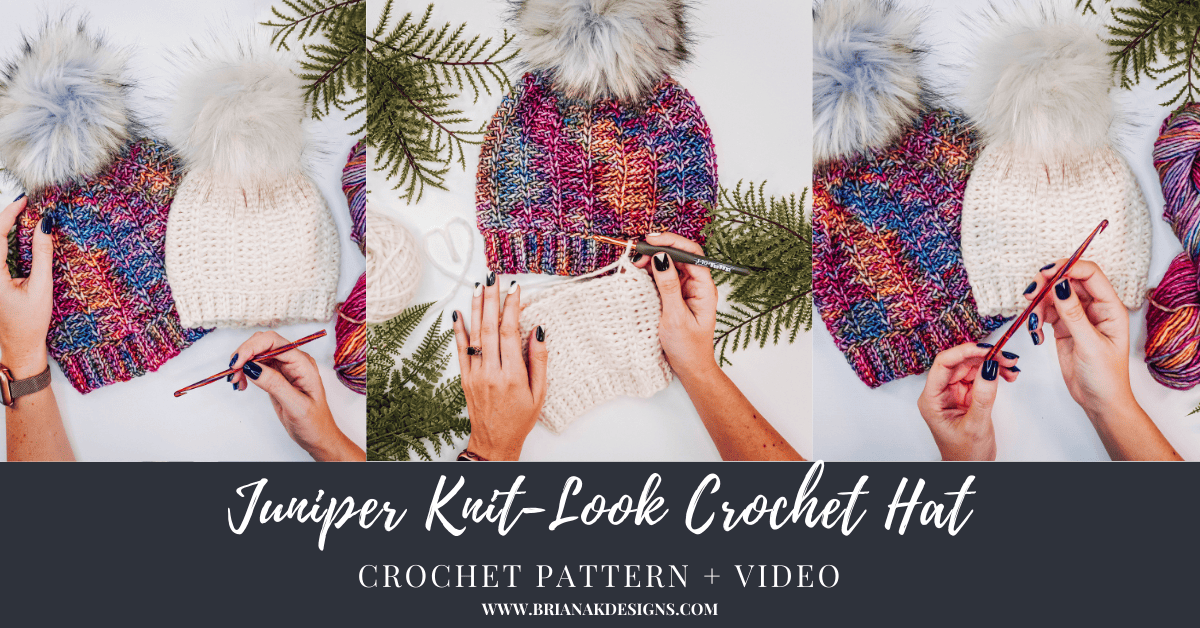 Knit-Look Crochet Hat, Free Pattern