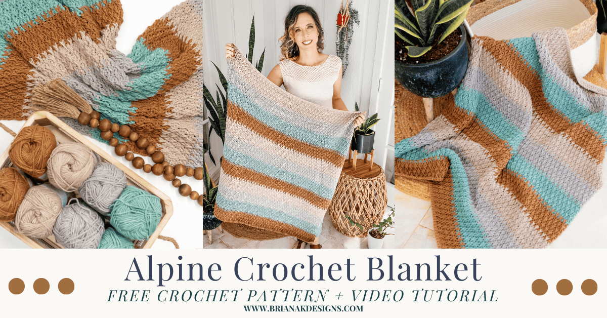 Alpine Stitch Crochet Blanket Pattern - Life + Yarn