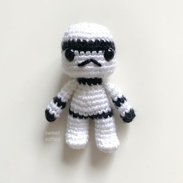 Star Wars Stormtrooper Crochet Granny Squares Handmade Pillow 