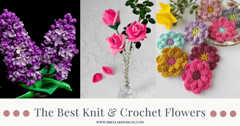 26 Beautiful Knit & Crochet Flower Patterns Bouquet Inspiration