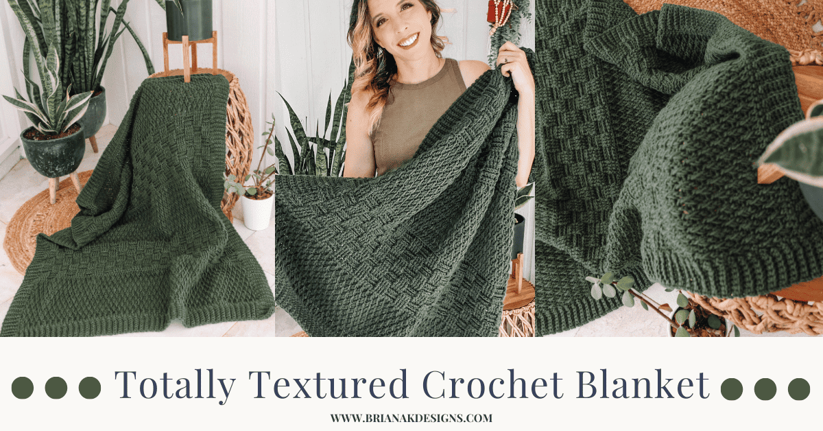 How To Crochet A Textured Blanket - Free Pattern - Briana K Designs
