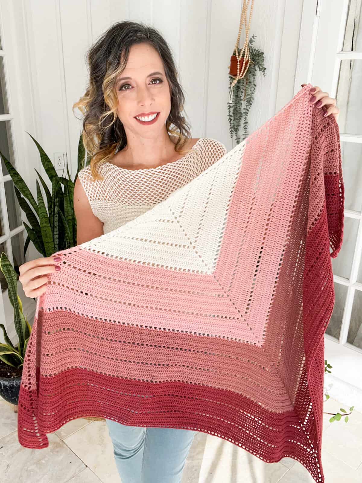 This Should Be Your First Triangle Crochet Shawl Free Pattern