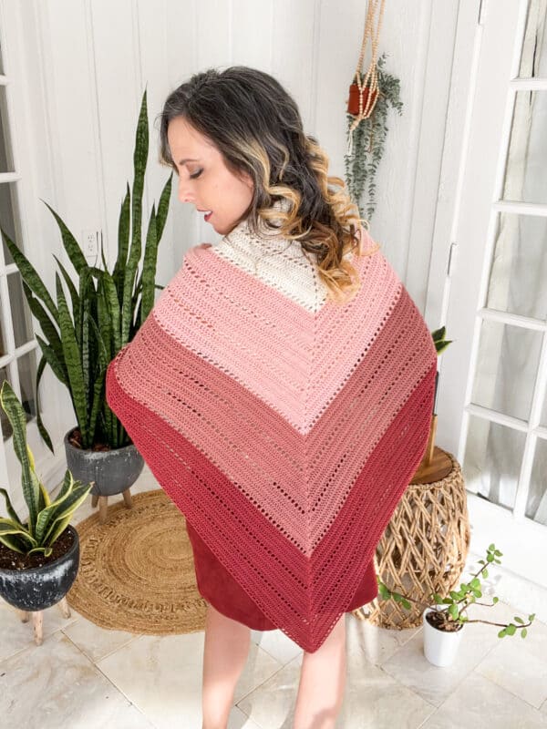 This Should Be Your First Triangle Crochet Shawl Free Pattern - Briana K  Designs