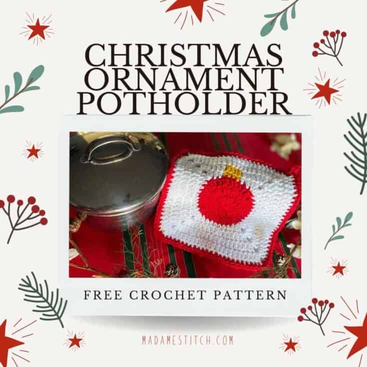 Christmas ornament potter free crochet pattern.