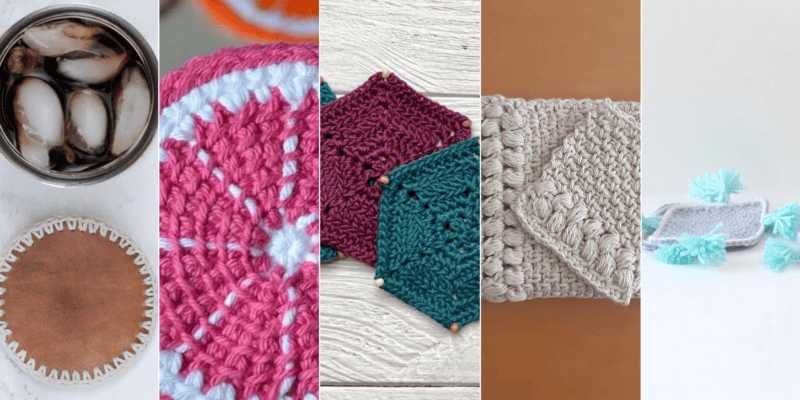 Square Crochet Coasters - Free Pattern - Crafting Each Day