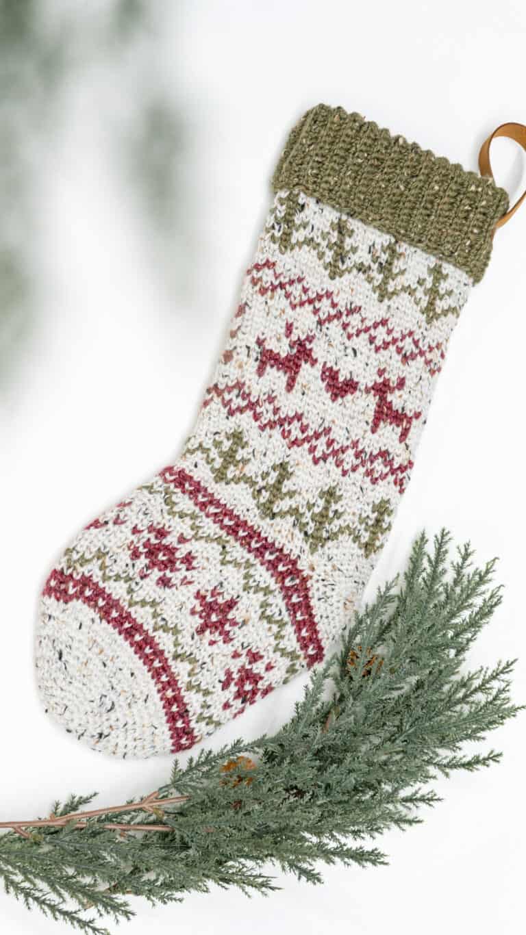Free Colorwork Holiday Stocking Pattern to Create Your Own Style