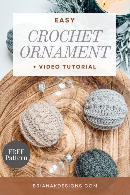 Easy crochet ornament video tutorial featuring a cute crochet sweater pattern.