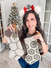 How to Make a Granny Crochet Stocking with Free Pattern - Briana K Designs