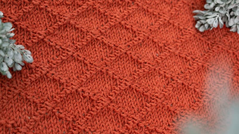 A close up of a knitted fabric.