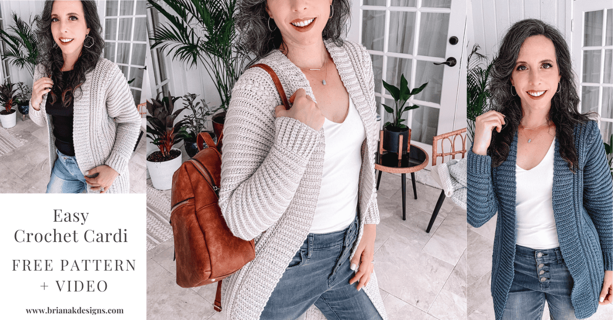 Easy Beginner Crochet Cardigan Free Pattern