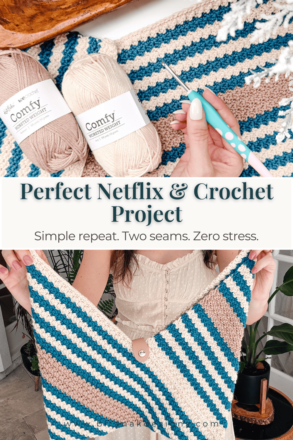 Free Crochet Rectangle Bag Pattern — The Danbury Bag (Easy 2-Seam ...