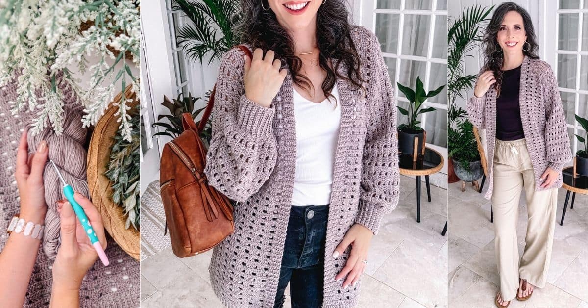 Hummingbird Crochet Cardigan Free Pattern - Briana K Designs