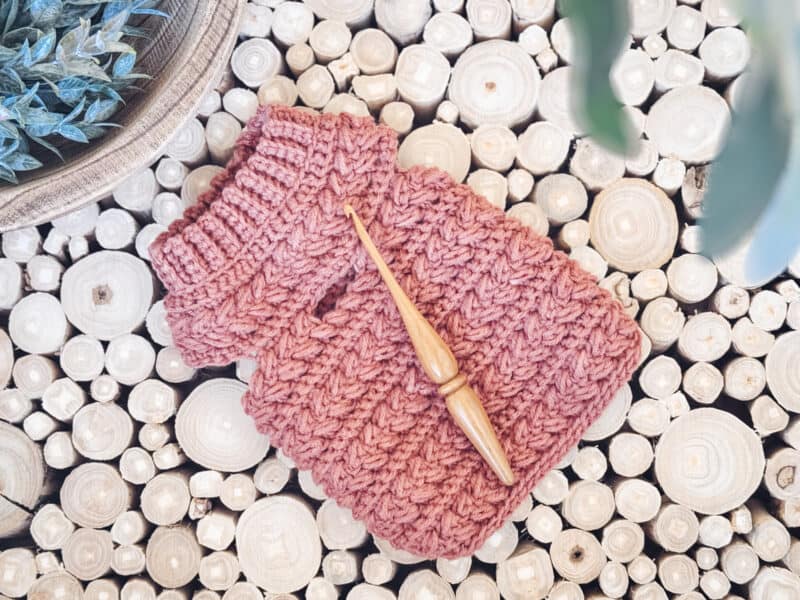 Free Wheat Stitch Dog Sweater Crochet Pattern (Easy!) - Briana K Designs