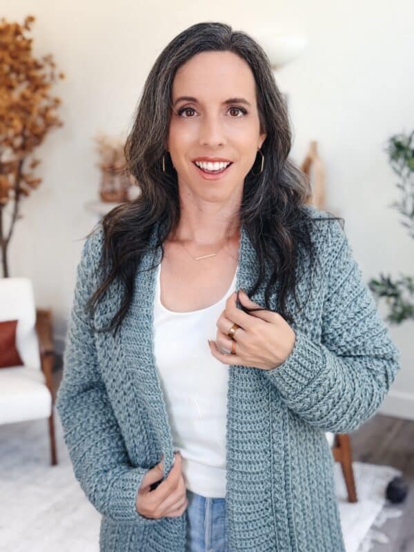 Wheat Stitch™ Crochet Cardigan Pattern — Cozy, Classic, and Chic