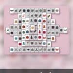 A crochet game board with themed tiles and icons on a pink background. Text reads: “Tangled: A free crochet game to play on the blog.”.