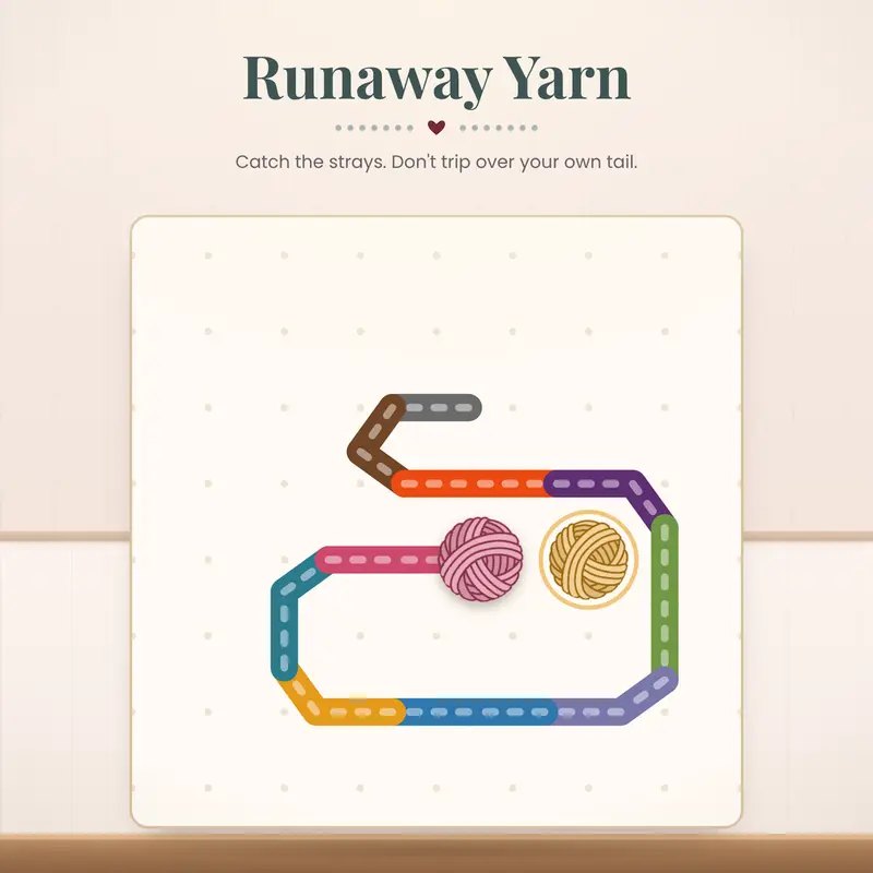 Runaway Yarn free crochet game from the Briana K Stitch app