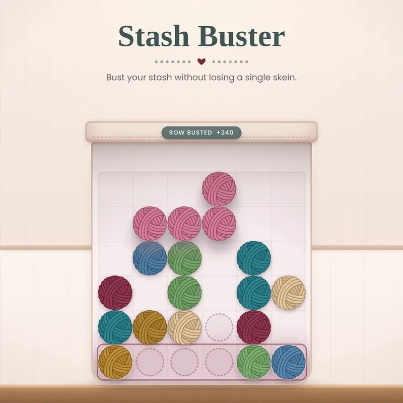Stash Buster free crochet game from the Briana K Stitch app